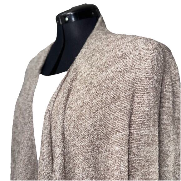 Barefoot Dreams Bamboo Chic S/M Beige Calypso Wrap Cardigan Sweater Lagenlook - Picture 2 of 6